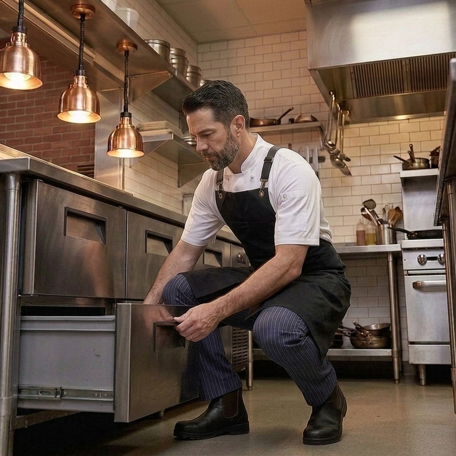 Chef se abaixando
