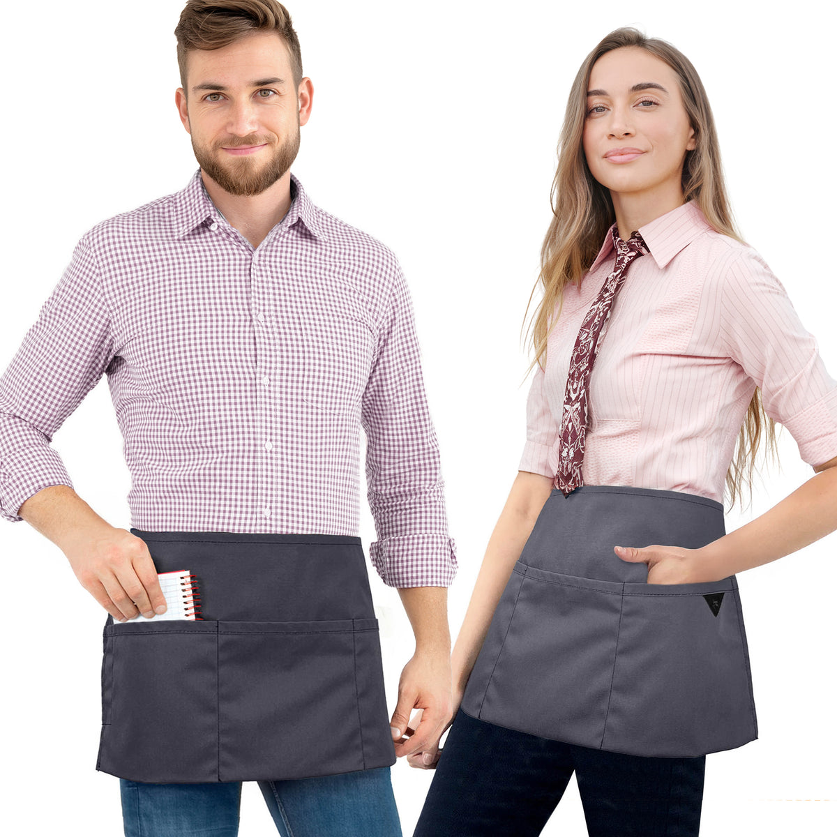 Avental de Cintura – 3 Bolsos, Sarja ou Jeans Profissional – Meio Avental – Garçom, Garçonete, Bartender, Restaurante, Cafeteria - Under NY Sky
