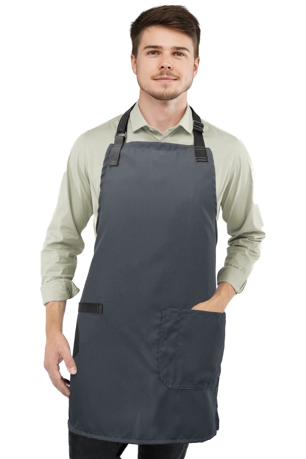 Avental Super Leve - Bolso, Alça para Toalha, Reforço de Couro - Avental de Cozinha - Cozinheiro, Chef, Garçom, Barista - Under NY Sky
