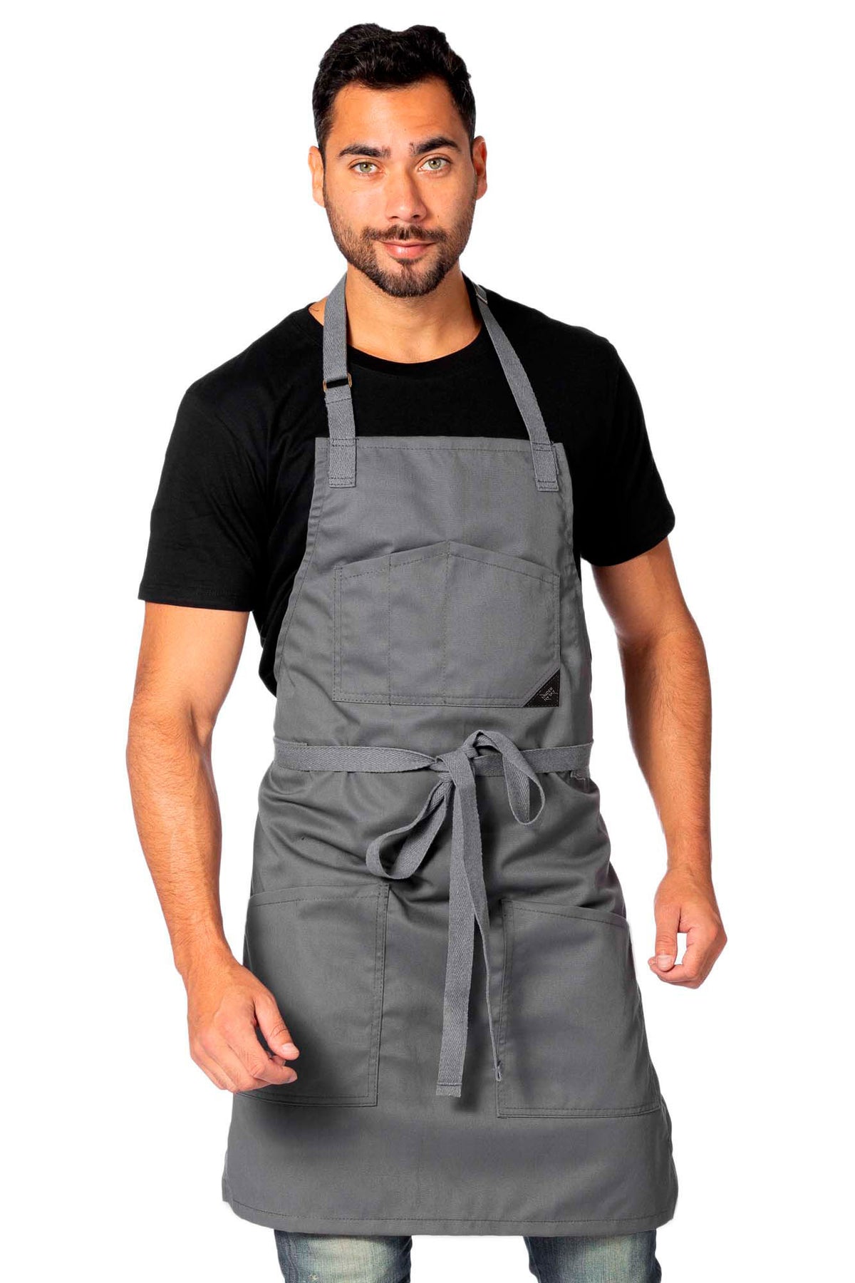 Chef Apron – Denim or Twill - Cotton Straps - Smart Pockets - Pro Chef, Cook, Barista, Bartender - Under NY Sky