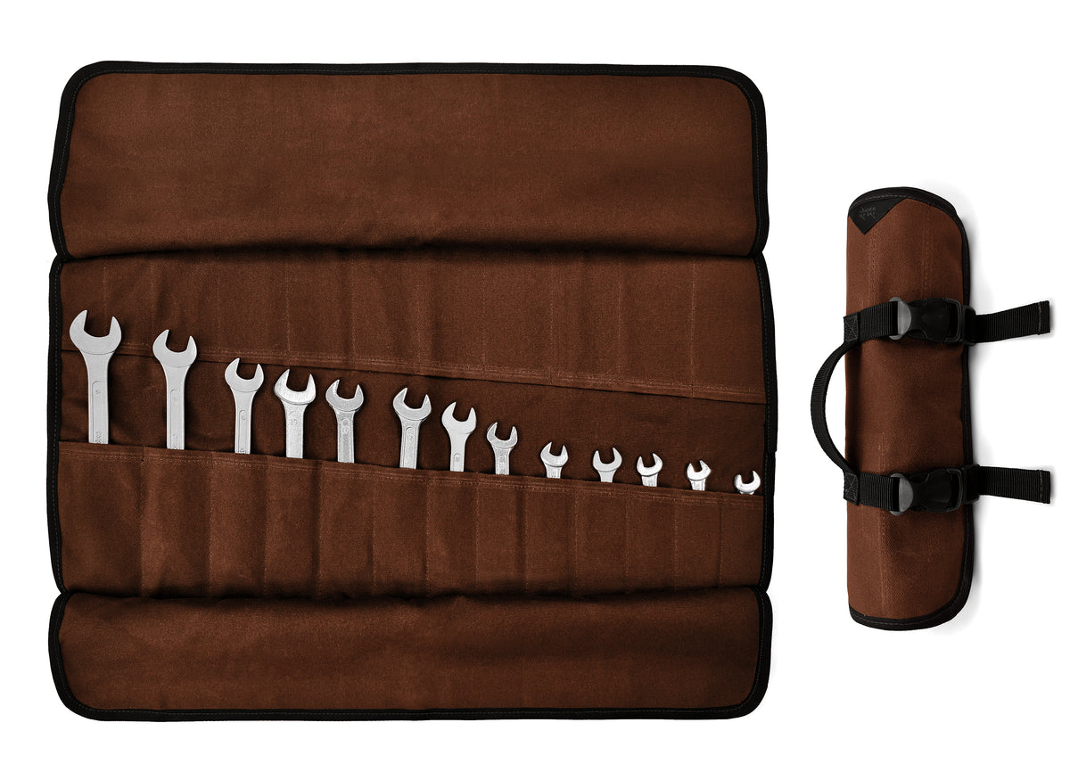 Estojo Organizador de Ferramentas, Lona Encerada, Bolsa para Chaves Portátil - Mecânico, Eletricista - Under NY Sky