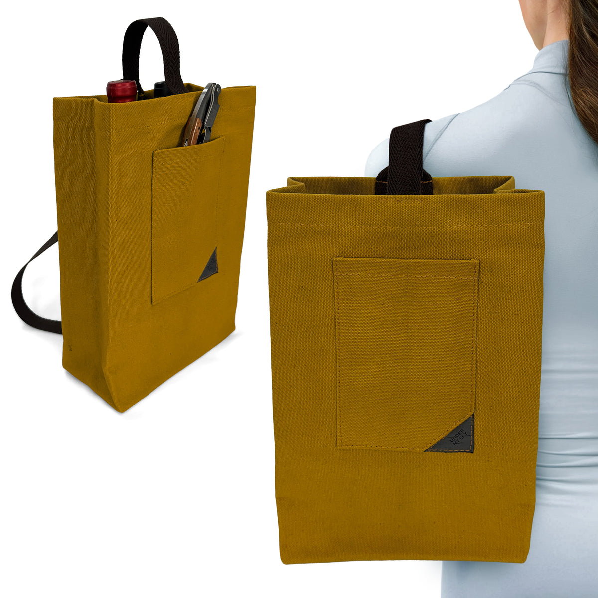 Bolsa Porta-Vinho, Sacola Leve, Portátil, Alça de ombro, Ideal para Viagens, Piquenique, Degustação - Under NY Sky