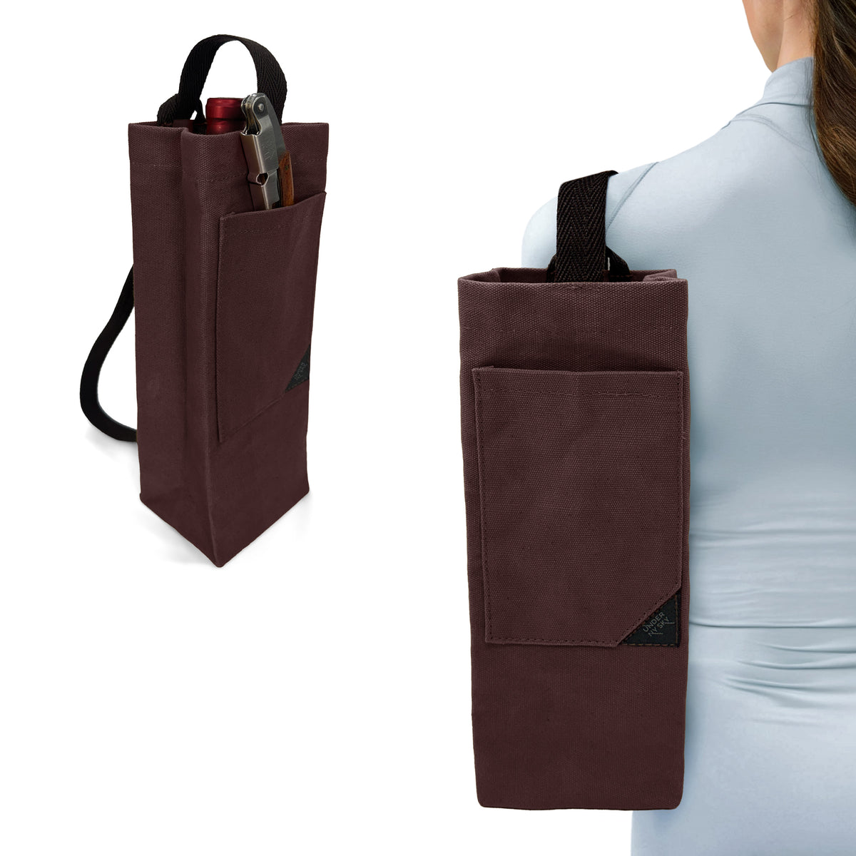 Bolsa Porta-Vinho, Sacola Leve, Portátil, Alça de ombro, Ideal para Viagens, Piquenique, Degustação - Under NY Sky