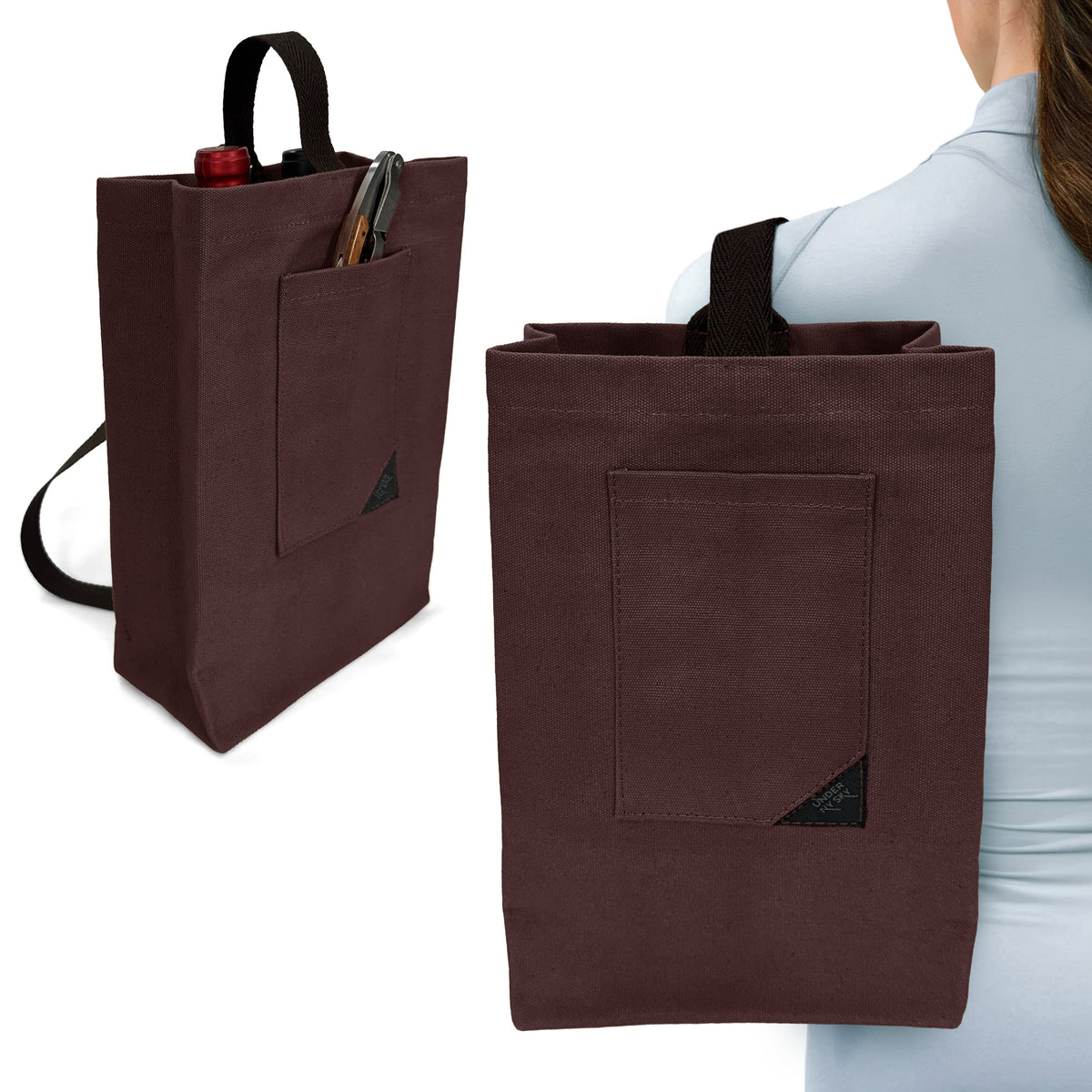 Bolsa Porta-Vinho, Sacola Leve, Portátil, Alça de ombro, Ideal para Viagens, Piquenique, Degustação - Under NY Sky