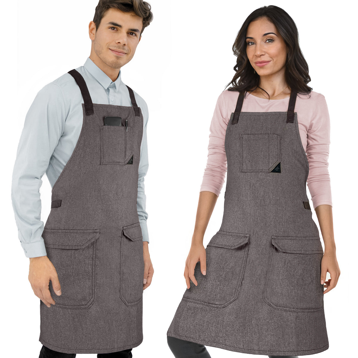 Avental Jeans Multiuso - Ajustável para Homens, Mulheres - Cozinheiro, Chef, Garçom, Padeiro, Barista, Restaurante, Café - Under NY Sky