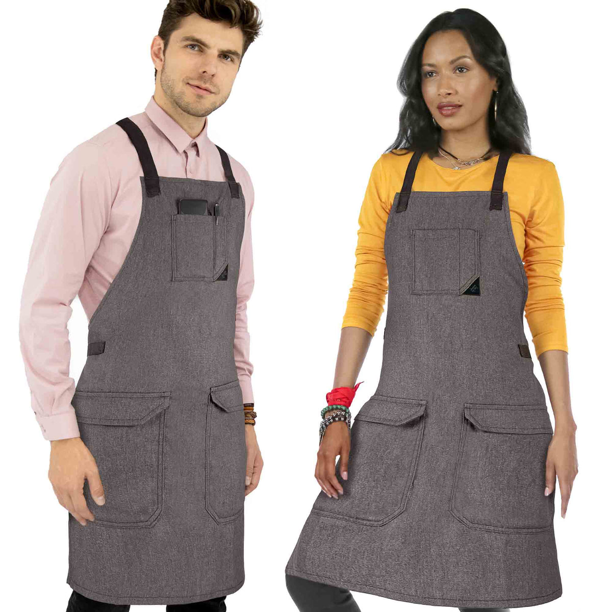 Work Apron - Adjustable for Men, Women - Cook, Chef, Server, Baker, Barista Shop, Restaurant, Coffee  - Under NY Sky