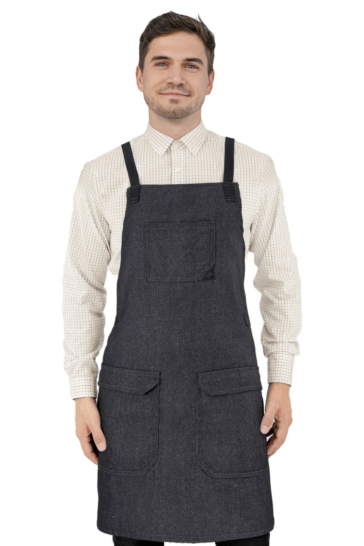 Avental Jeans Multiuso - Ajustável para Homens, Mulheres - Cozinheiro, Chef, Garçom, Padeiro, Barista, Restaurante, Café - Under NY Sky