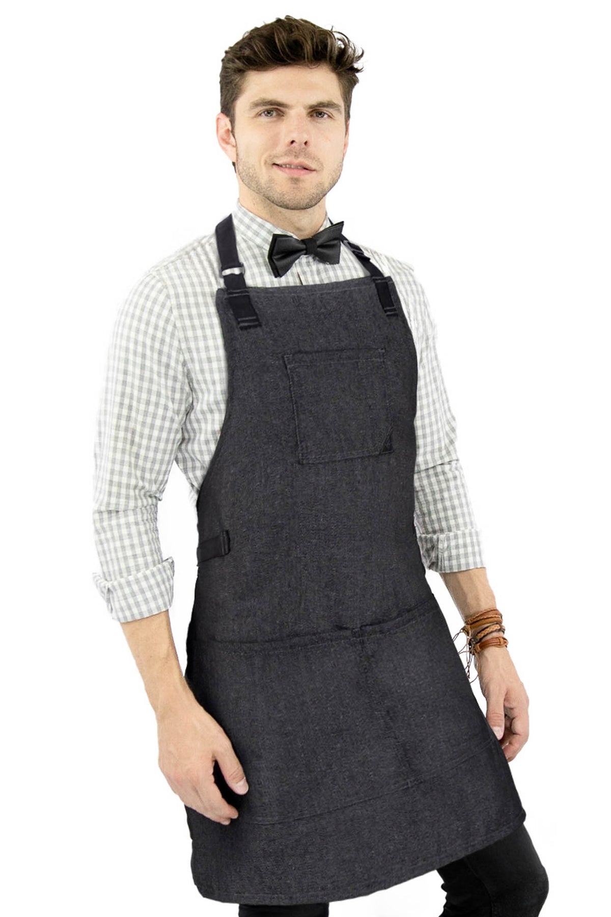 Work Apron - Adjustable for Men, Women - Cook, Chef, Server, Baker, Barista Shop, Restaurant, Coffee  - Under NY Sky