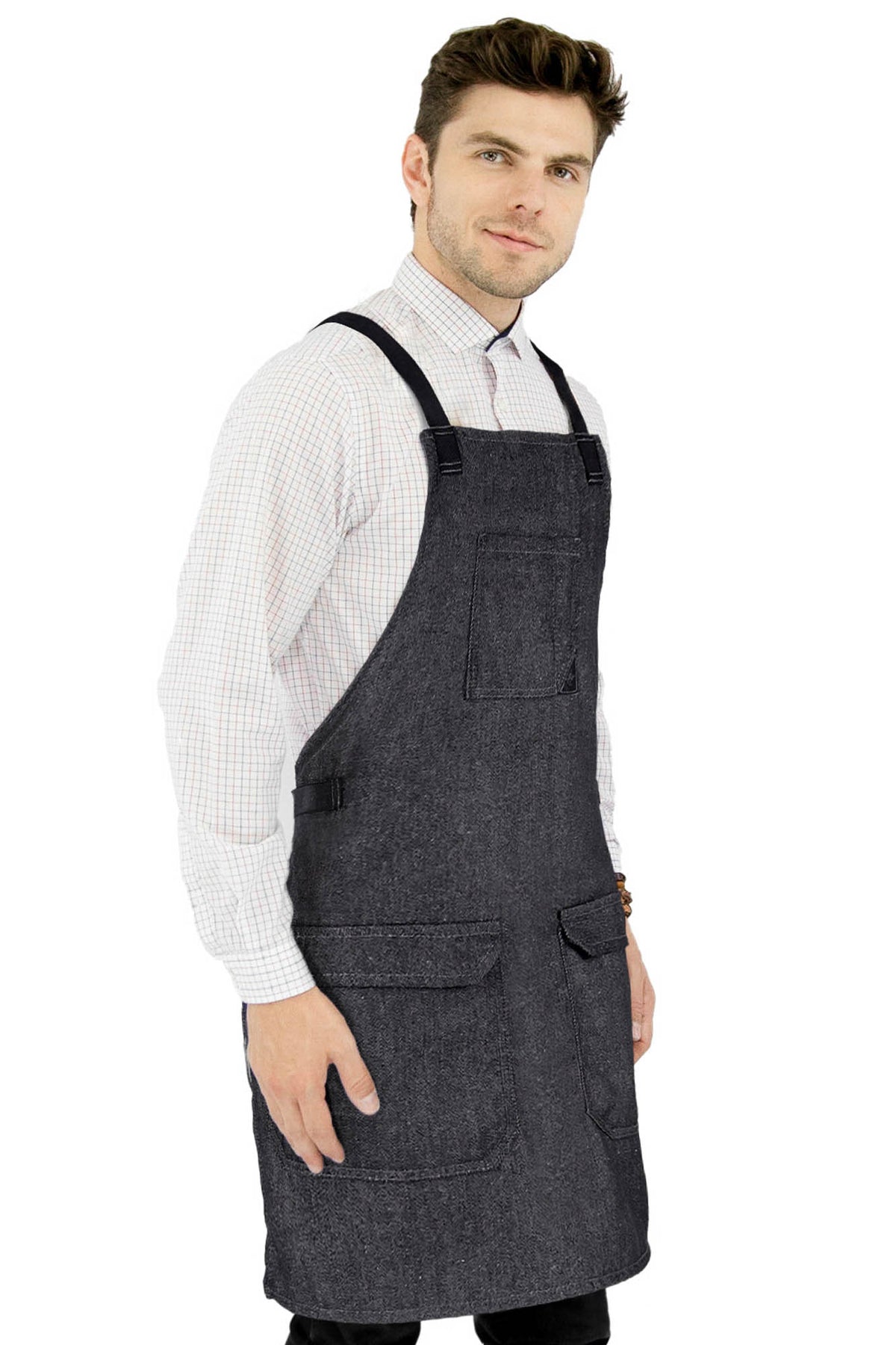 Work Apron - Adjustable for Men, Women - Cook, Chef, Server, Baker, Barista Shop, Restaurant, Coffee  - Under NY Sky