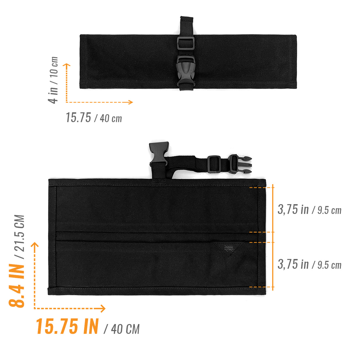 Estojo Porta Facas - 1, 2, 3, 4 ou 6 Bolsos - Bolsa Portátil em Lona Parafinada para Ferramentas de Cozinha, Utensílios, Case Rolo para Facas - Chefs, Grill, Churrasco -  Under NY Sky