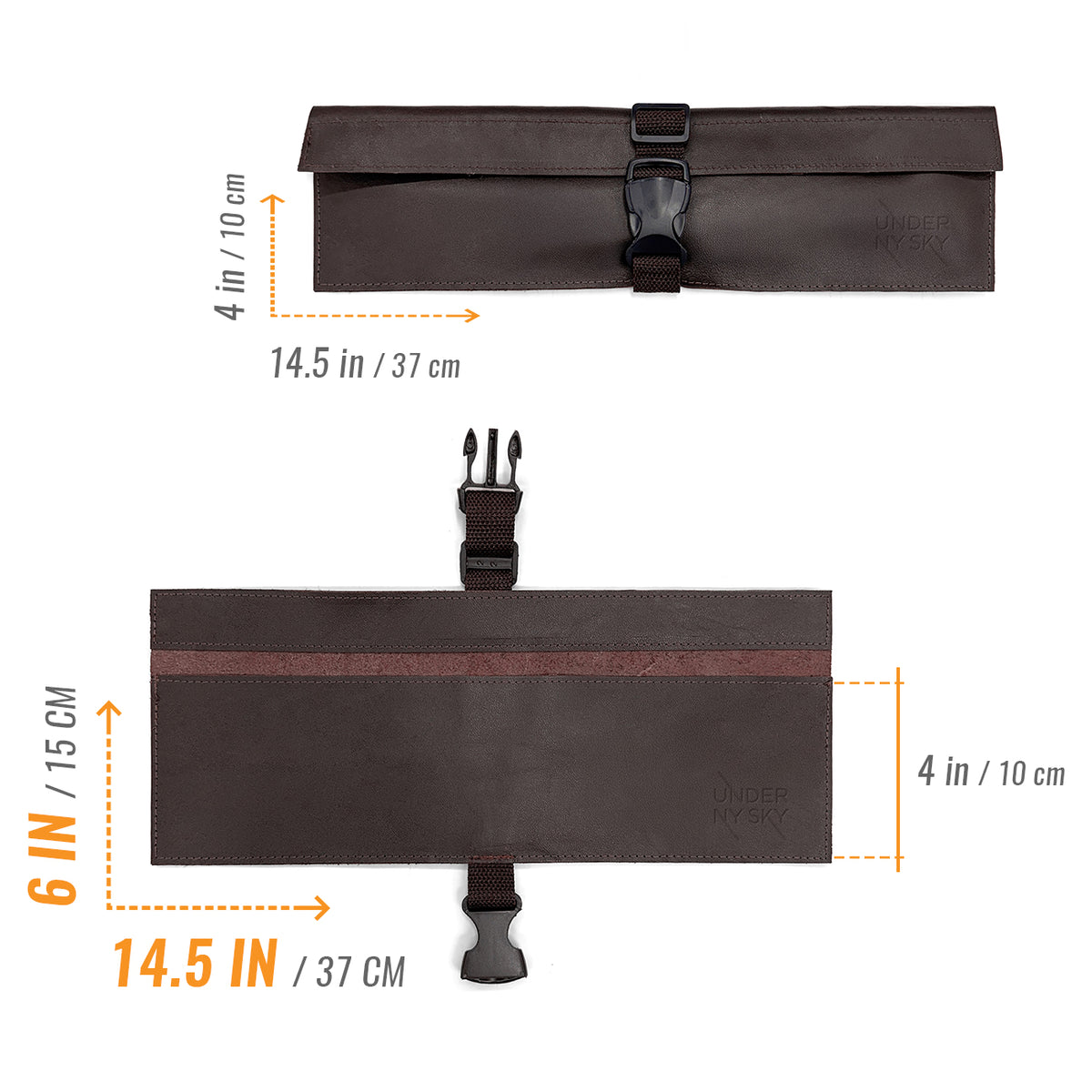 Estojo Porta Facas em Couro Legítimo - 1, 2, 3, 4 ou 6 Bolsos - Estojo Case de Fácil Transporte - Para Facas, Utensílios, Cozinha, Chefs, BBQ -  Under NY Sky