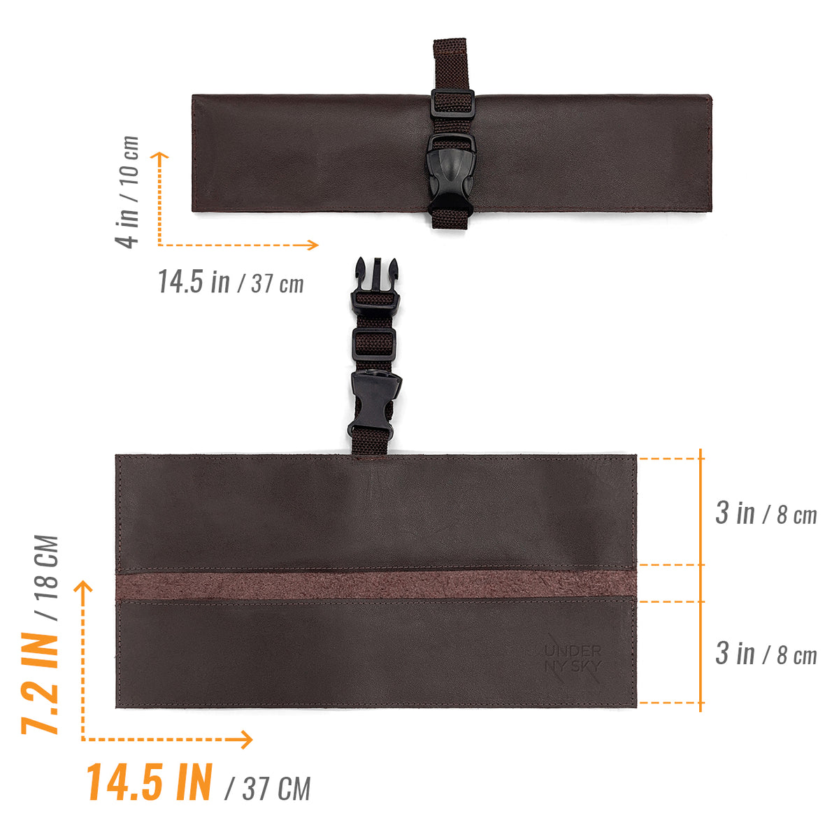 Estojo Porta Facas em Couro Legítimo - 1, 2, 3, 4 ou 6 Bolsos - Estojo Case de Fácil Transporte - Para Facas, Utensílios, Cozinha, Chefs, BBQ -  Under NY Sky