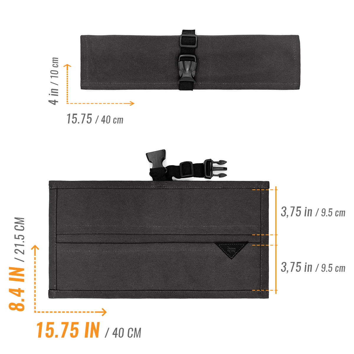 Estojo Porta Facas - 1, 2, 3, 4 ou 6 Bolsos - Bolsa Portátil em Lona Parafinada para Ferramentas de Cozinha, Utensílios, Case Rolo para Facas - Chefs, Grill, Churrasco -  Under NY Sky