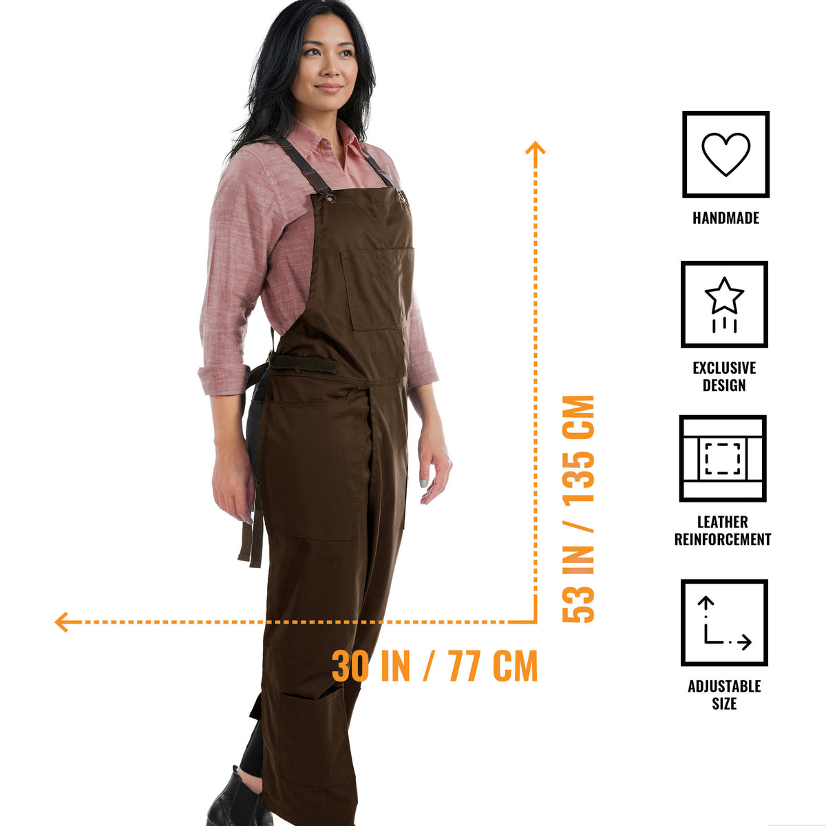 Avental para Cerâmica – Fenda de Perna – Jeans ou Sarja – Alças Cruzadas, Reforço em Couro – Ceramista -  Under NY Sky