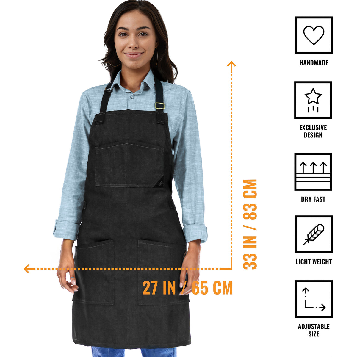 Avental para Chef – Jeans ou Sarja – Alças de Algodão – Bolsos Inteligentes –  Chef, Cozinheiro, Barista, Bartender - Under NY Sky
