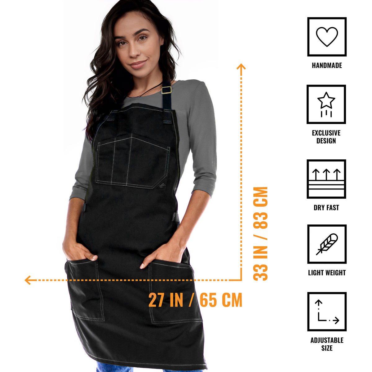 Avental para Chef – Jeans ou Sarja – Alças de Algodão – Bolsos Inteligentes –  Chef, Cozinheiro, Barista, Bartender - Under NY Sky