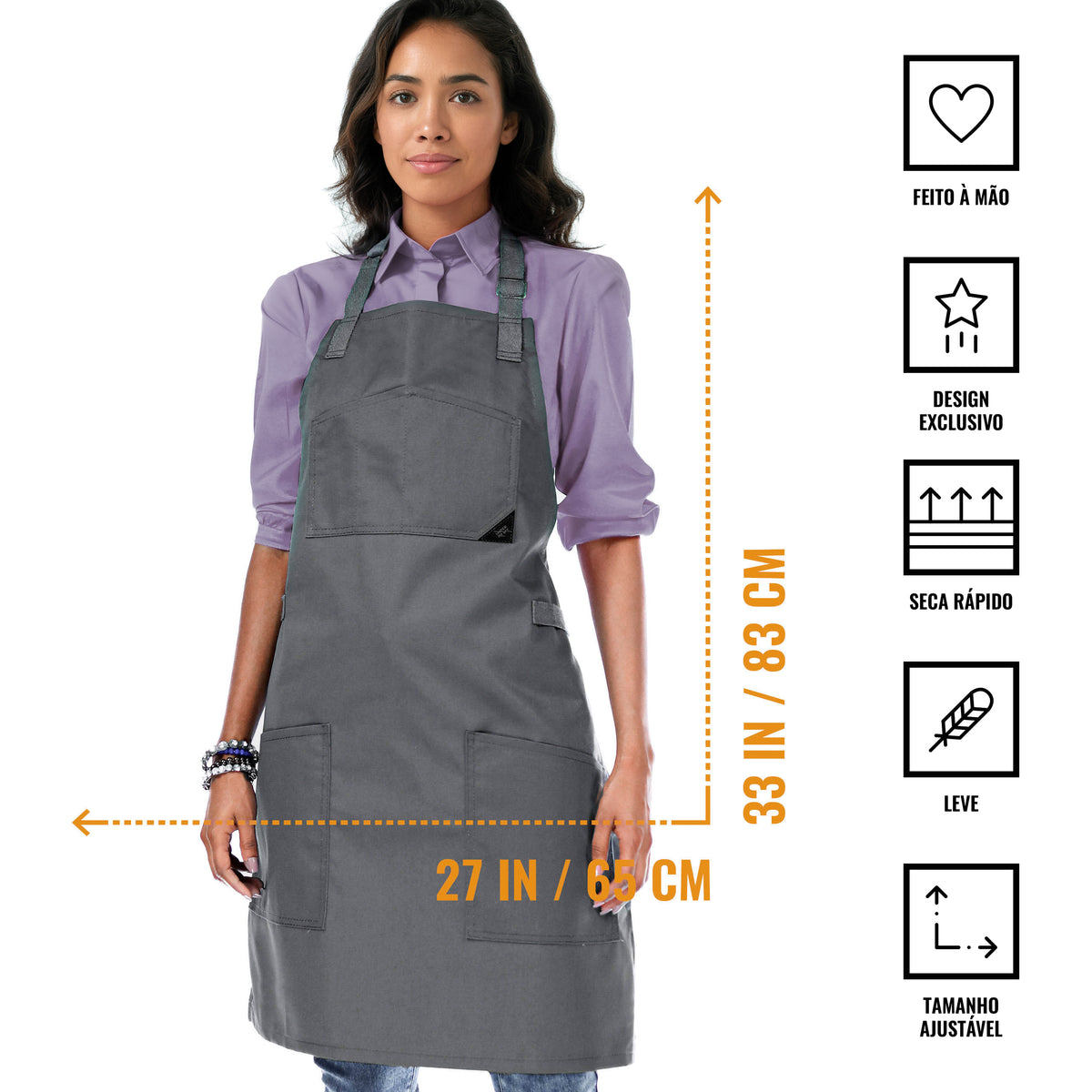 Avental para Chef – Jeans ou Sarja – Alças de Algodão – Bolsos Inteligentes –  Chef, Cozinheiro, Barista, Bartender - Under NY Sky