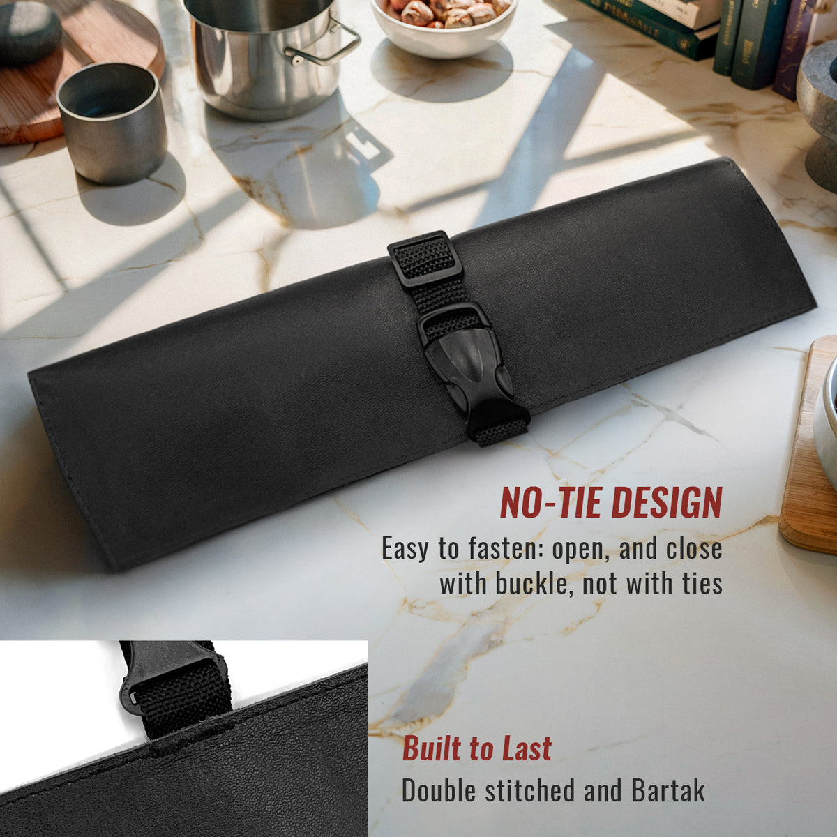 Estojo Porta Facas em Couro Legítimo - 1, 2, 3, 4 ou 6 Bolsos - Estojo Case de Fácil Transporte - Para Facas, Utensílios, Cozinha, Chefs, BBQ -  Under NY Sky