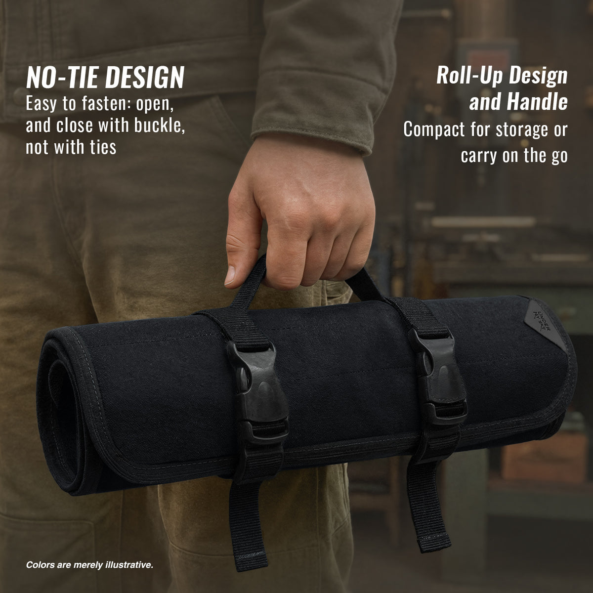 Estojo Organizador de Ferramentas, Lona Oxford, Bolsa para Chaves Portátil - Mecânico, Eletricista - Under NY Sky