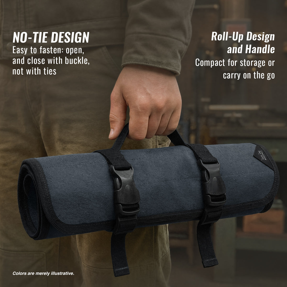 Estojo Organizador de Ferramentas, Lona Oxford, Bolsa para Chaves Portátil - Mecânico, Eletricista - Under NY Sky