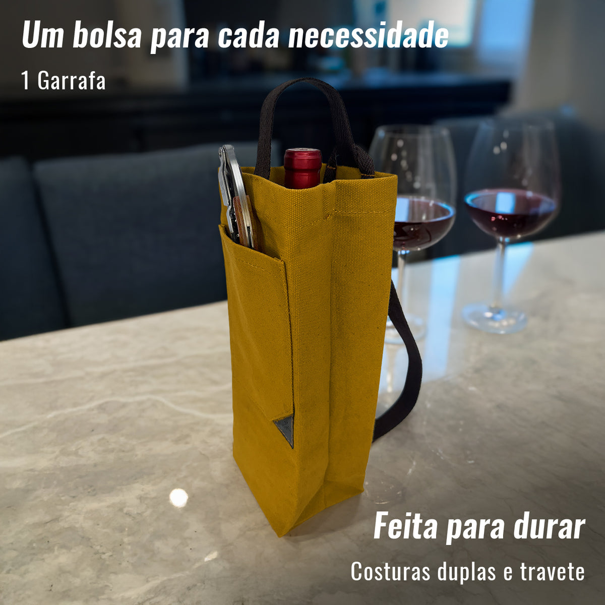 Bolsa Porta-Vinho, Sacola Leve, Portátil, Alça de ombro, Ideal para Viagens, Piquenique, Degustação - Under NY Sky
