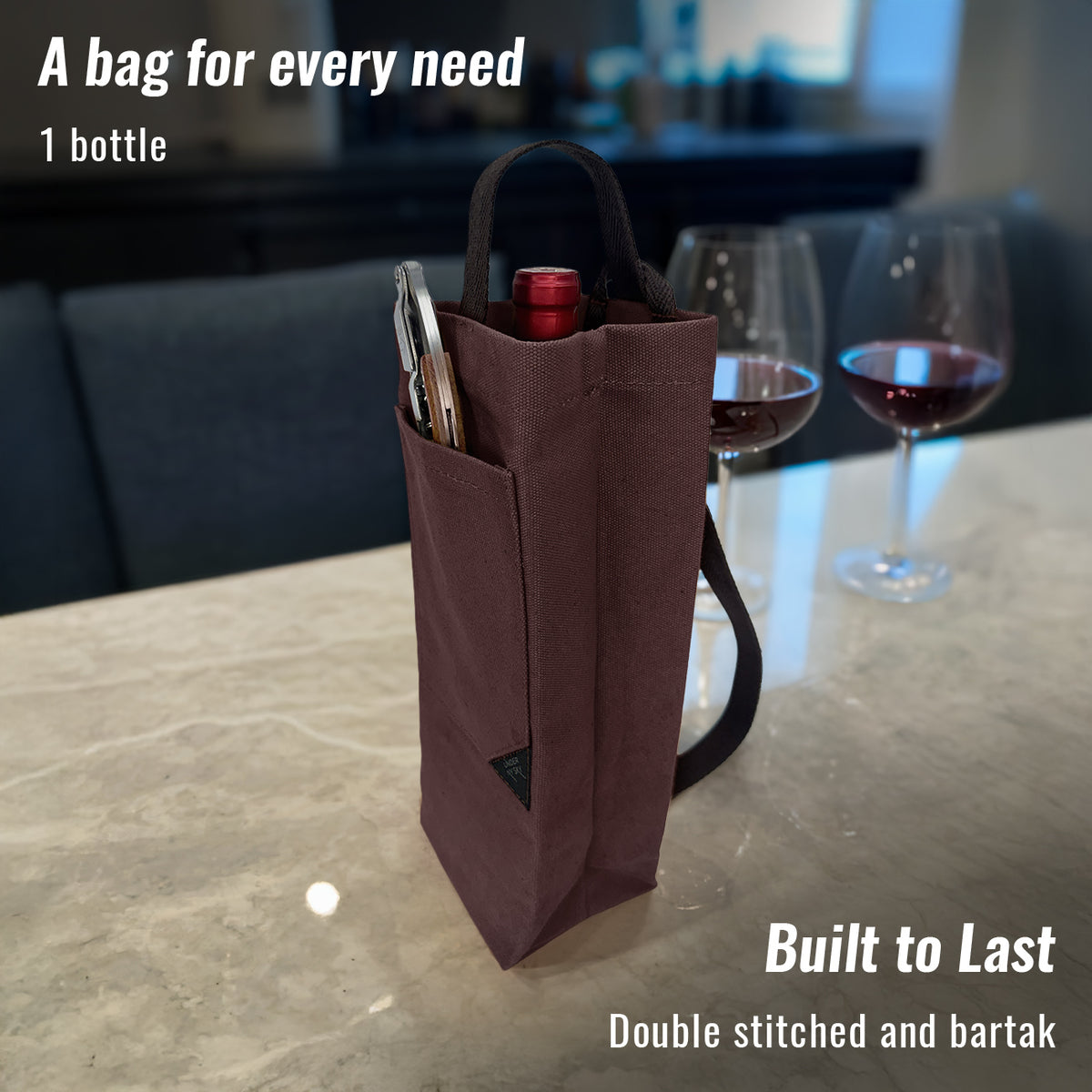 Bolsa Porta-Vinho, Sacola Leve, Portátil, Alça de ombro, Ideal para Viagens, Piquenique, Degustação - Under NY Sky