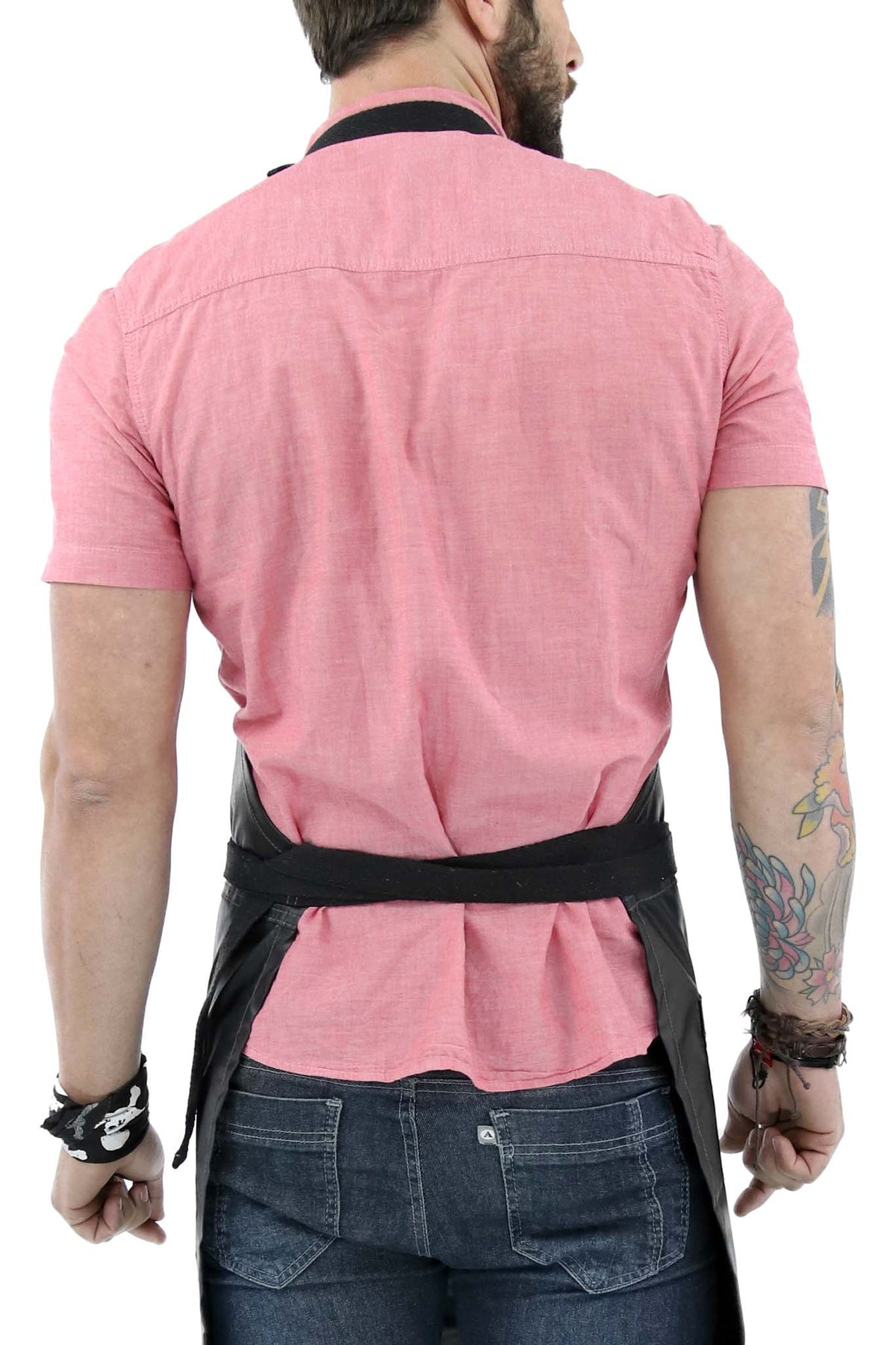 Salon Apron - Water Resistant, Easy-Fastening No-Tie, Adjustable - Hairstylist, Barber, Chef - Under NY Sky