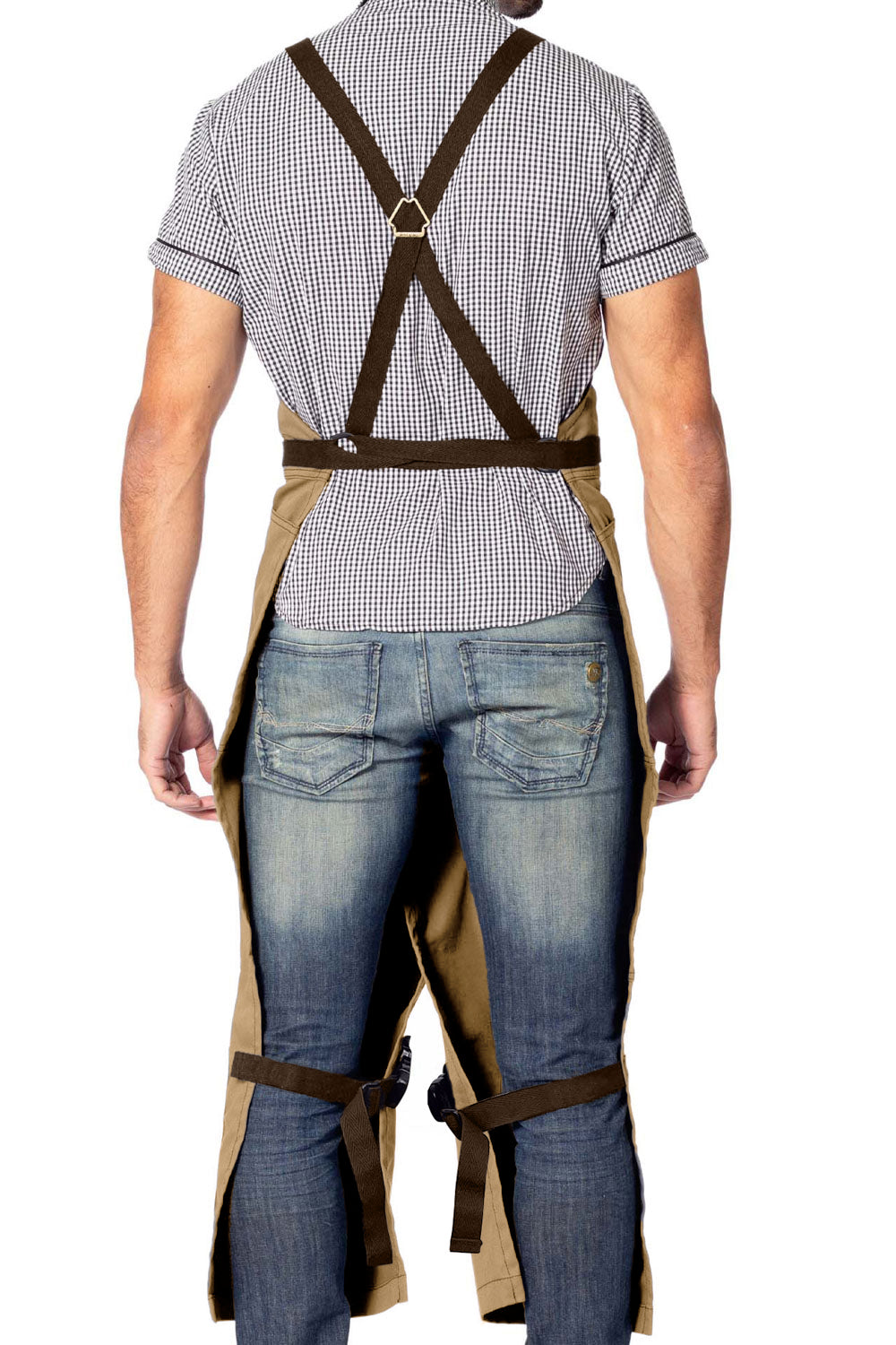 Avental para Cerâmica – Fenda de Perna – Jeans ou Sarja – Alças Cruzadas, Reforço em Couro – Ceramista -  Under NY Sky