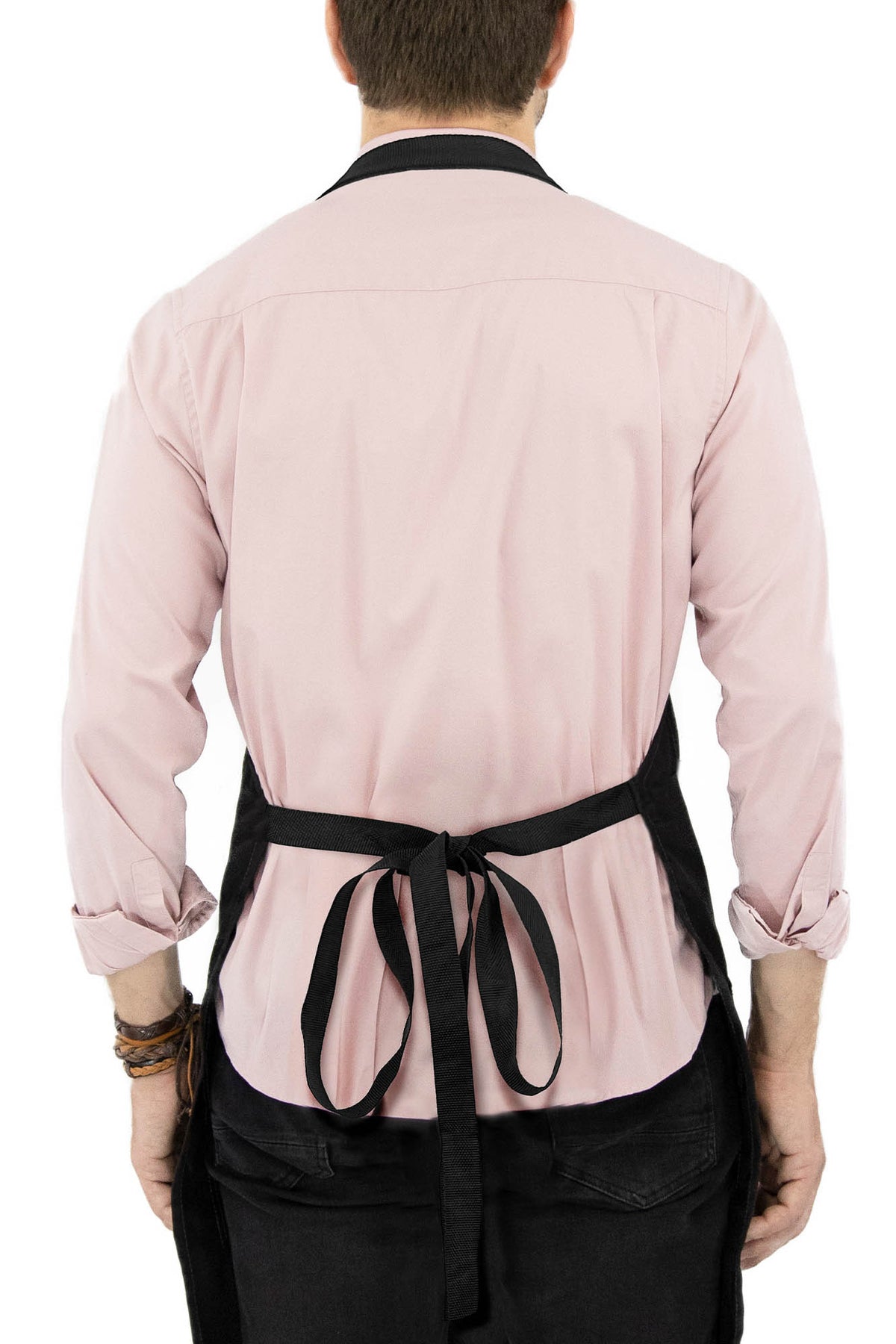 Super Light Apron - Pocket, Towel Loop, Leather Reinforcement - Kitchen Bib Apron - Cook, Chef, Server, Barista - Under NY Sky