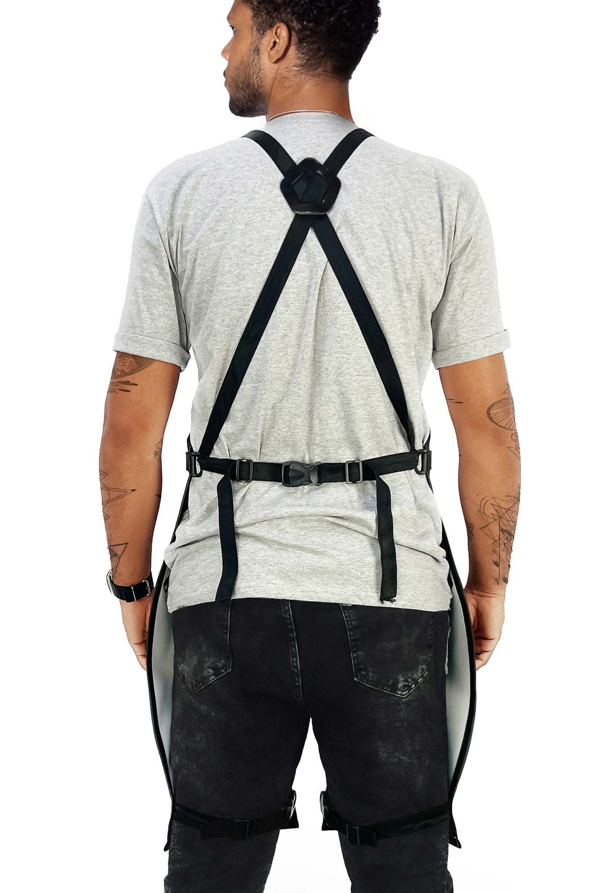 Tattoo Apron - Vegan Leather, Wipeable - Quick-Release Straps - For Tattoo Artist, Tattooist -  Under NY Sky