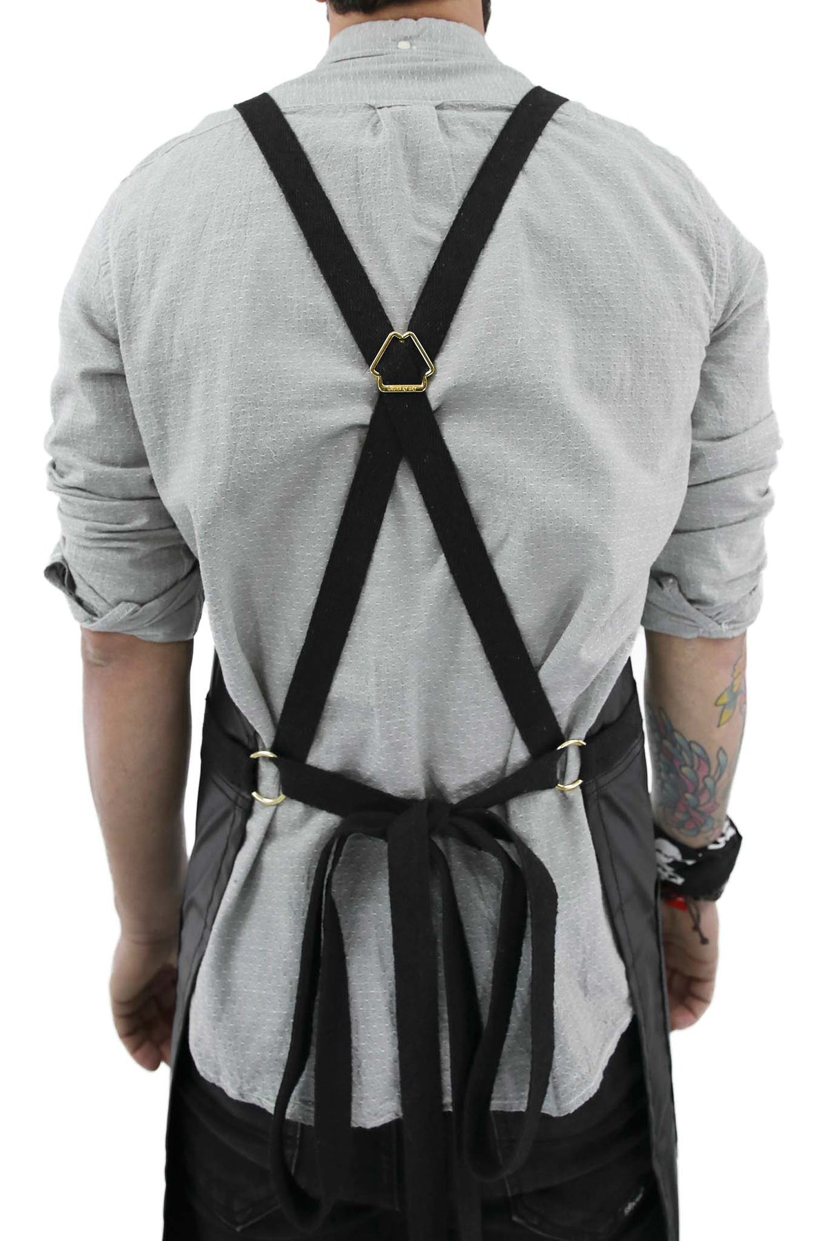 Salon Apron - CrossBack, Water Resistant, Adjustable, SplitLeg - Hairstylist, Barber, Shop - Under NY Sky