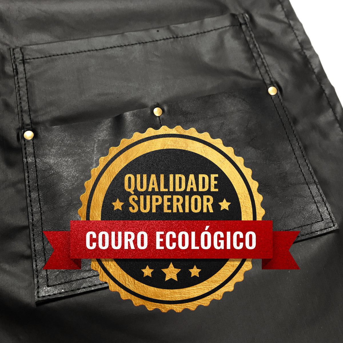 Avental para Barbeiro - Alças, Bolsos e Reforços em Couro - Alças Cruzadas - Resistente à água - Cabeleireiro, Colorista - Under NY Sky