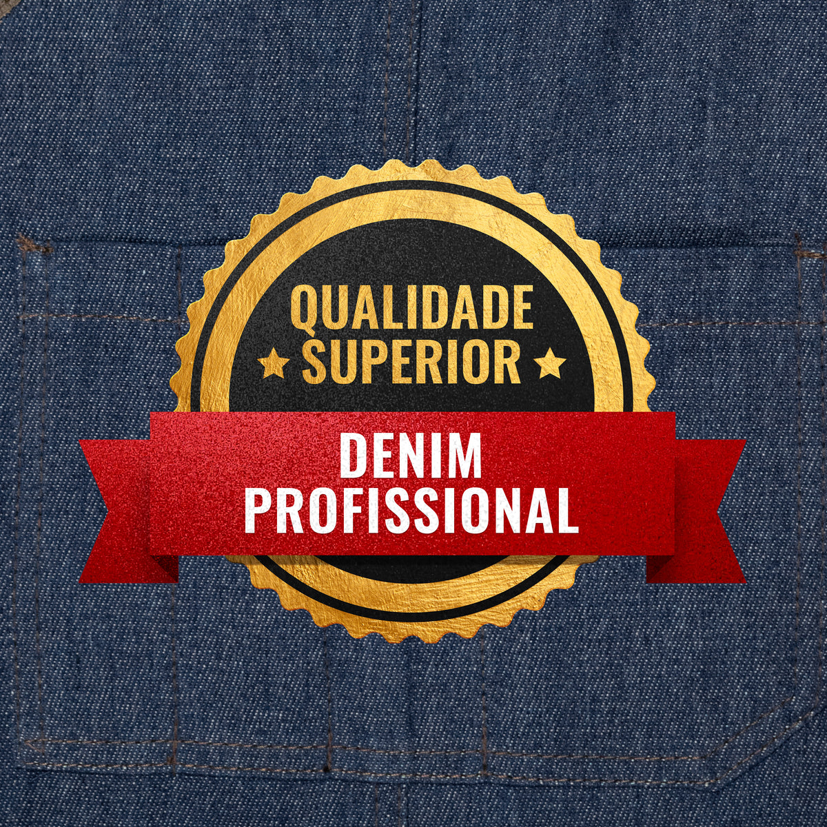 Avental Jeans - Sem Laço, Acabamento em Couro, Fenda na Perna- Chef, Bartender, Churrasco, Loja, Barbeiro, Salão - Under NY Sky