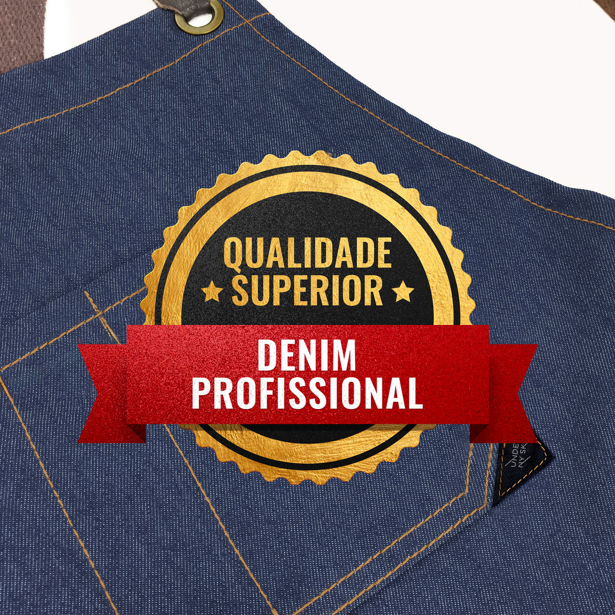 Avental para Cerâmica – Fenda de Perna – Jeans ou Sarja – Alças Cruzadas, Reforço em Couro – Ceramista -  Under NY Sky