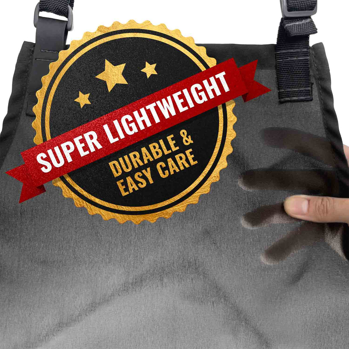 Super Light Apron - Pocket, Towel Loop, Leather Reinforcement - Kitchen Bib Apron - Cook, Chef, Server, Barista - Under NY Sky