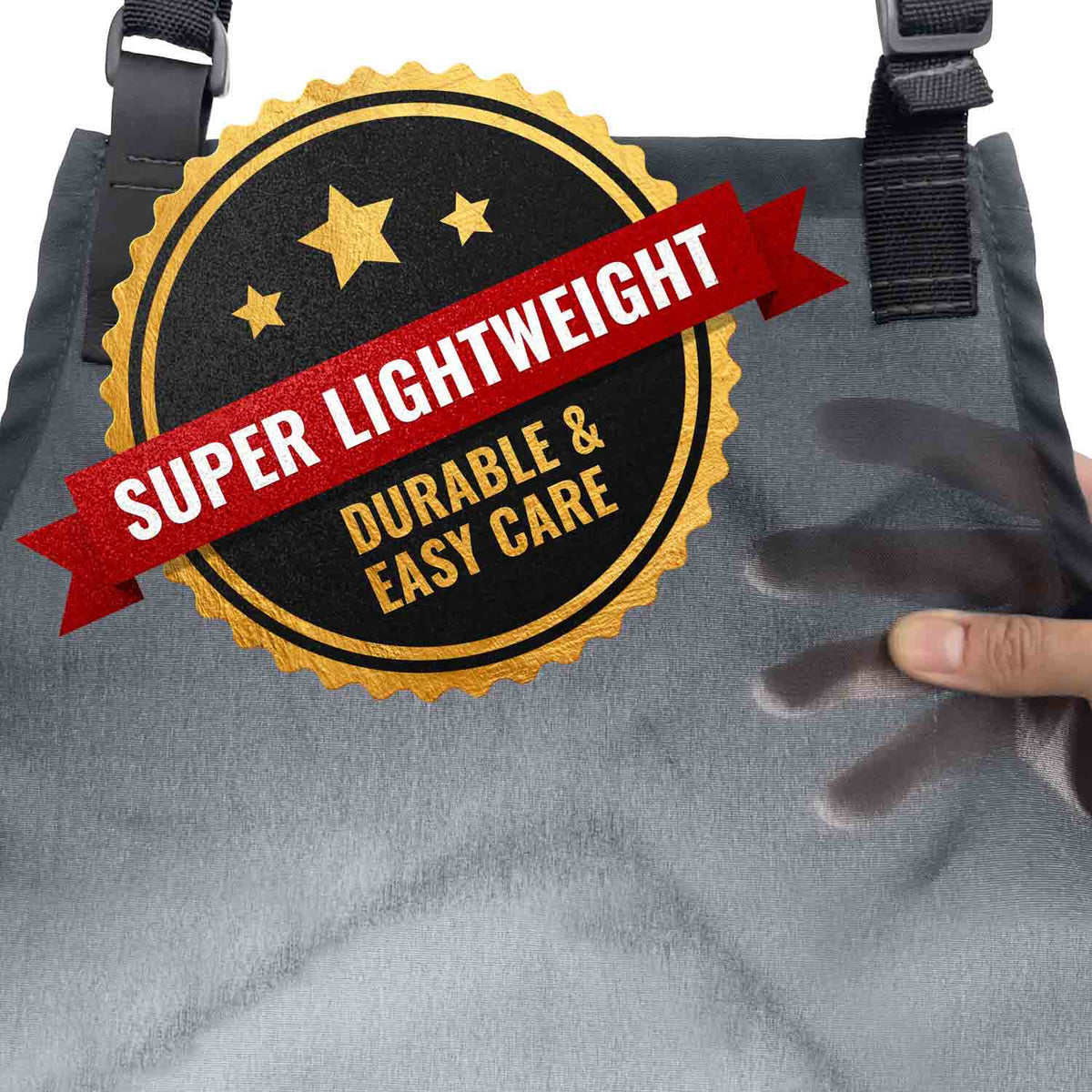 Super Light Apron - Pocket, Towel Loop, Leather Reinforcement - Kitchen Bib Apron - Cook, Chef, Server, Barista - Under NY Sky