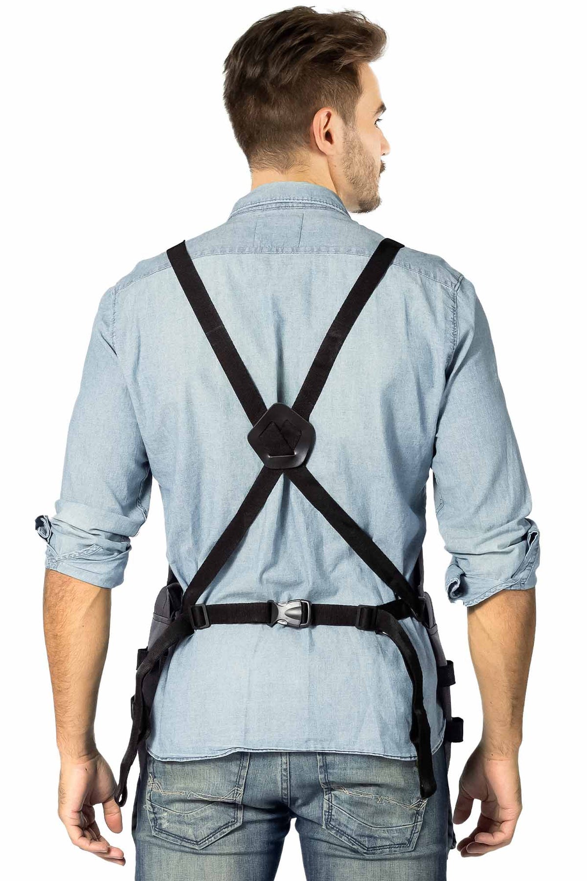 Gardening Apron – Harvest Pouch, Pockets, Loops, Cross-back Straps, Water-Resistant, Adjustable for Men &amp; Women - Under NY Sky