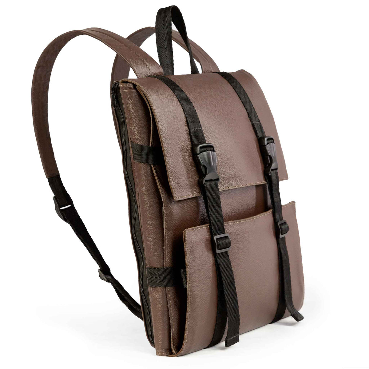 Knife Bag - Real Leather - 13 Knife Slots, 2 Zipped Pockets, Laptop Pocket - Expandable - Under NY Sky