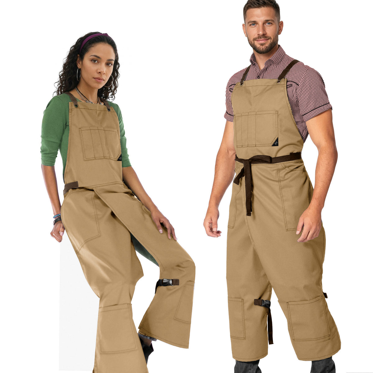 Avental para Cerâmica – Fenda de Perna – Jeans ou Sarja – Alças Cruzadas, Reforço em Couro – Ceramista -  Under NY Sky