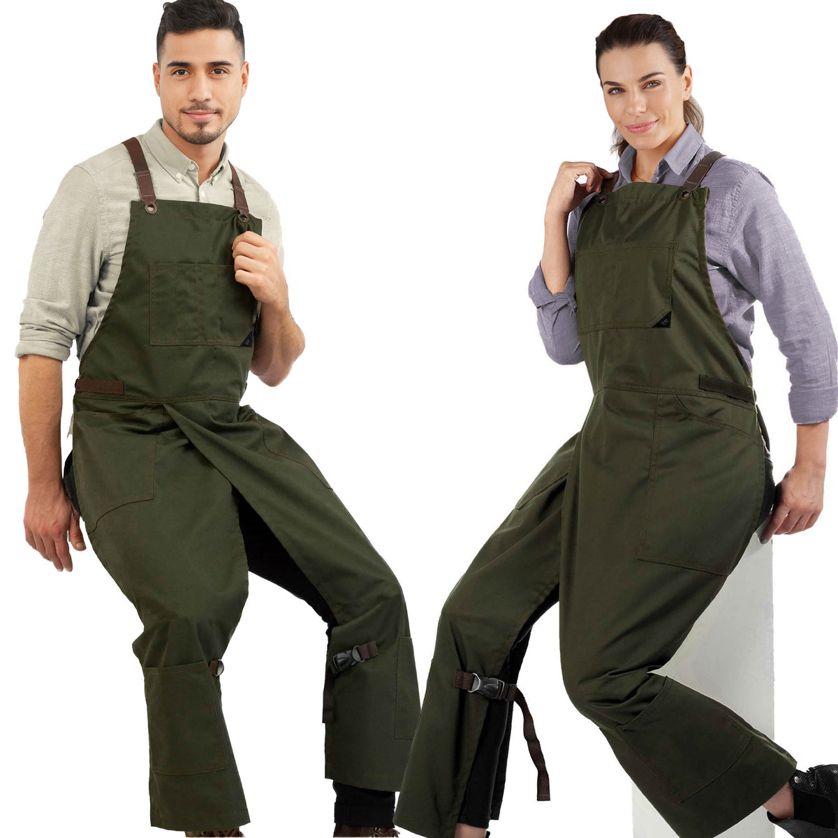 Avental para Cerâmica – Fenda de Perna – Jeans ou Sarja – Alças Cruzadas, Reforço em Couro – Ceramista -  Under NY Sky