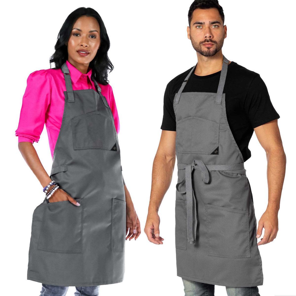 Chef Apron – Denim or Twill - Cotton Straps - Smart Pockets - Pro Chef, Cook, Barista, Bartender - Under NY Sky