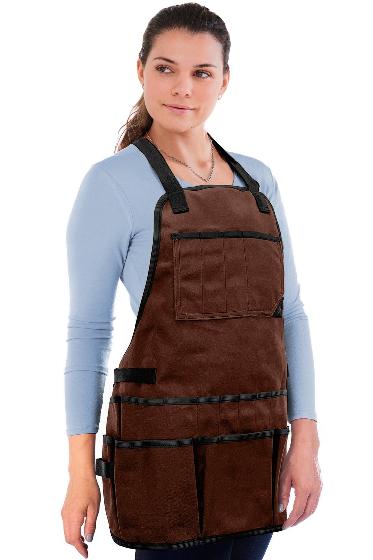 Avental de Ferramentas - 20 Bolsos, Alças cruzadas, Lona Encerada Resistente - Under NY Sky