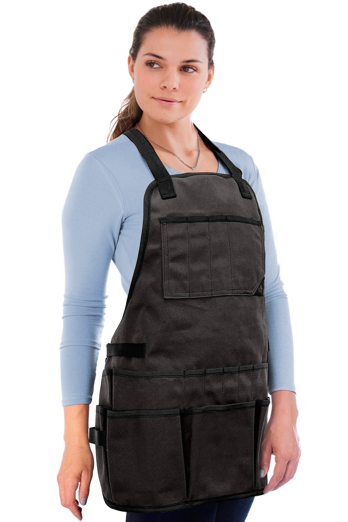 Avental de Ferramentas - 20 Bolsos, Alças cruzadas, Lona Encerada Resistente - Under NY Sky