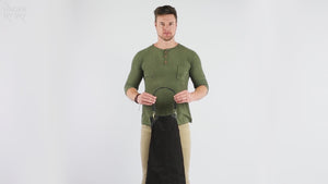 Leather Straps Apron - Twill - Easy-Fastening No-Tie - Chef, Bartender, Shop, Barista - Under NY Sky