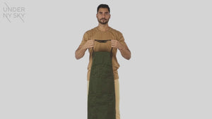 Chef Apron – Denim or Twill - Cotton Straps - Smart Pockets - Pro Chef, Cook, Barista, Bartender - Under NY Sky