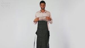 Salon Apron - Water Resistant, Easy-Fastening No-Tie, Adjustable - Hairstylist, Barber, Chef - Under NY Sky