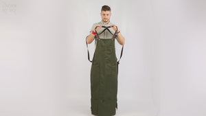 Pottery Apron – Full Split-Leg - Pro Denim & Twill – Cross-back, Leather Reinforcement - Ceramics - Under NY Sky